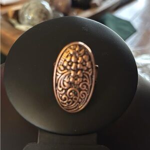 paparazzi Copper Floral Filigree Oval Statement Ring